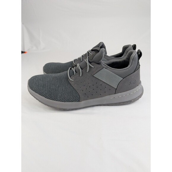 Men\'s Size 14 Skechers Classic Fit Air-Cooled Memory Foam Sneakers Gray main image 8